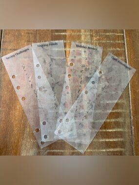 Transparent Floral Planner Dashboard A6 personal sized Set 4 - Soft Pink Accents